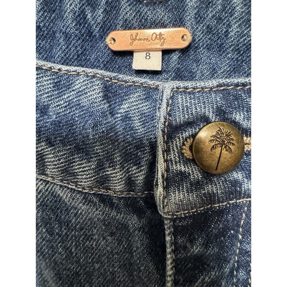 Johanna Ortiz Adventurist Frayed Blue Jeans Indigo Size 8 - Picture 5 of 10